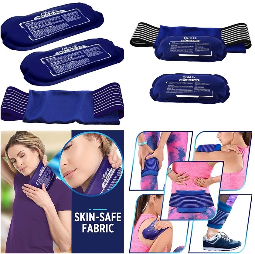Ice Pack (3Piece Set) Reusable Hot and Cold Therapy Gel Wrap 6