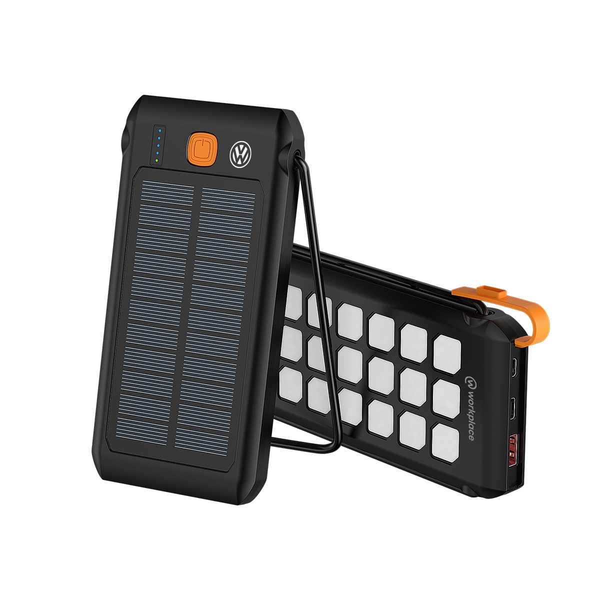 Waterproof Solar Power Bank with 500 Lumen Flash Light and Stand PD 20W 9
