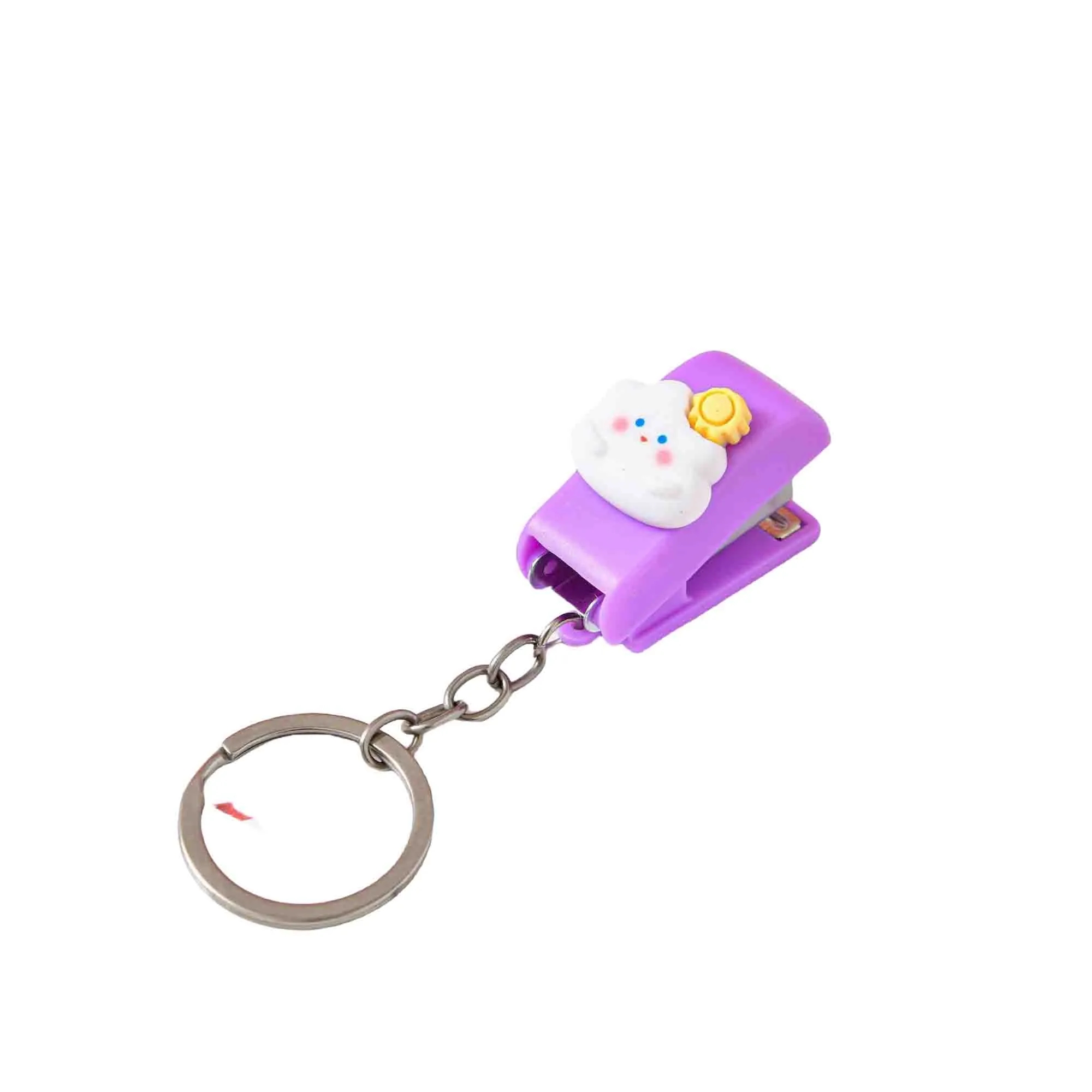 Portable Cartoon Mini Stapler With Keychain 5