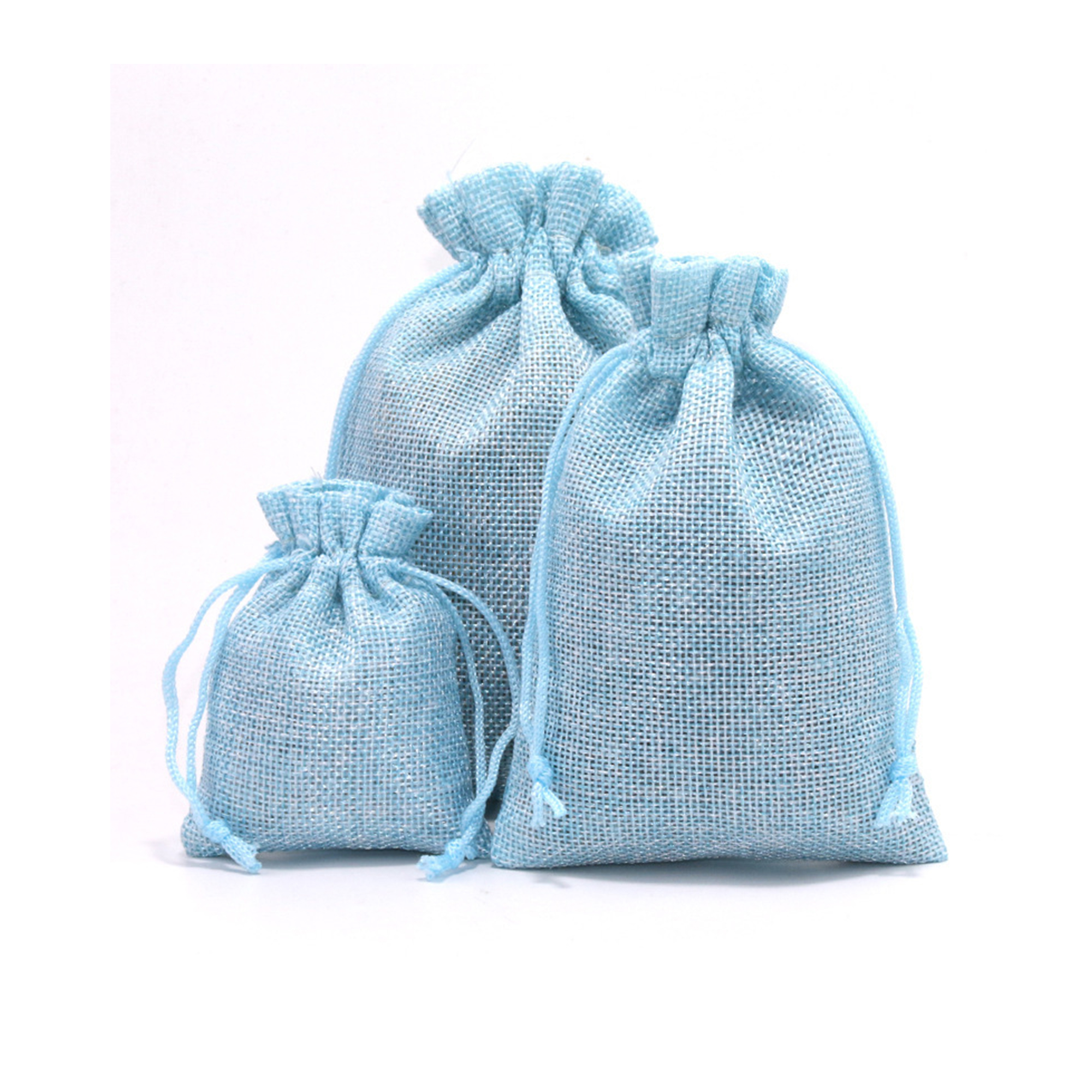 Nylon Linen Drawstring Jewelry Pouch 3