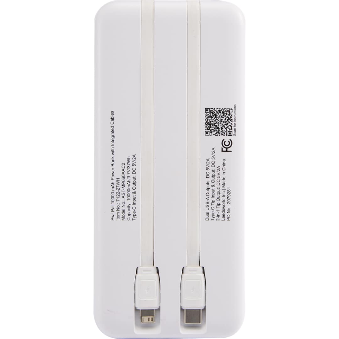 Pwr Pal 10000 mAh Power Bank with Integrated Cable 7