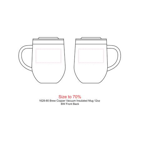 Brew Copper Vacuum Insulated Mug 12oz, custom tumbler with logo imprint 87