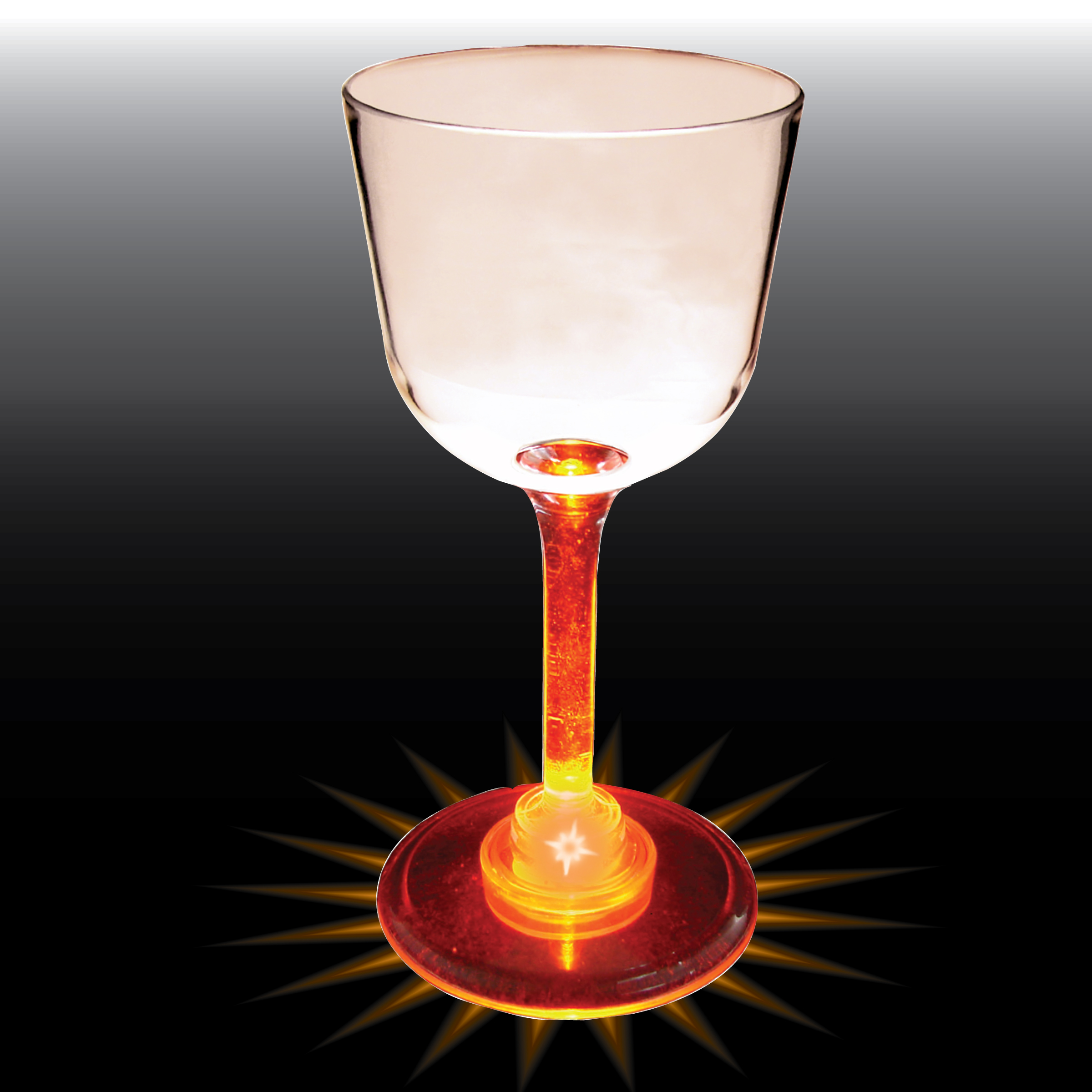 7oz Light Up Standard Stem Plastic Wine Glass