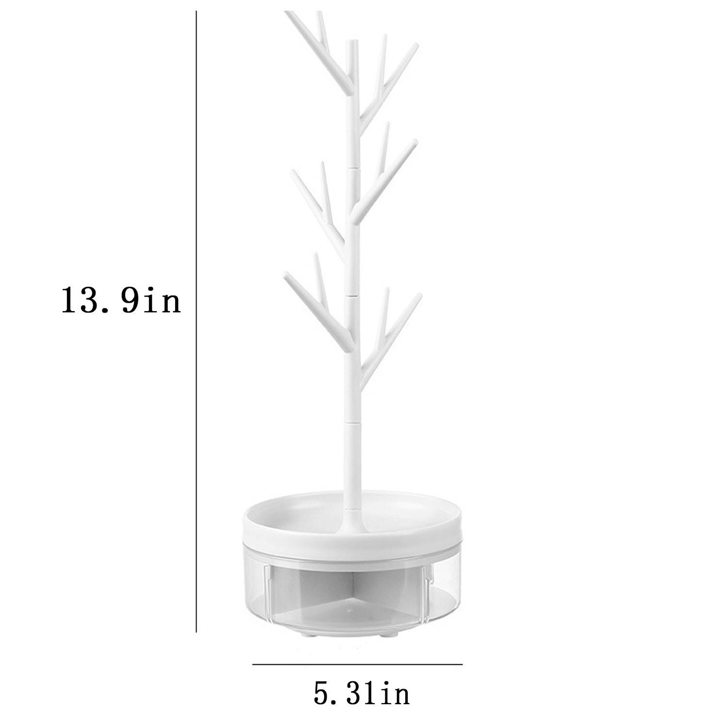Rotating branch jewelry storage rack 4