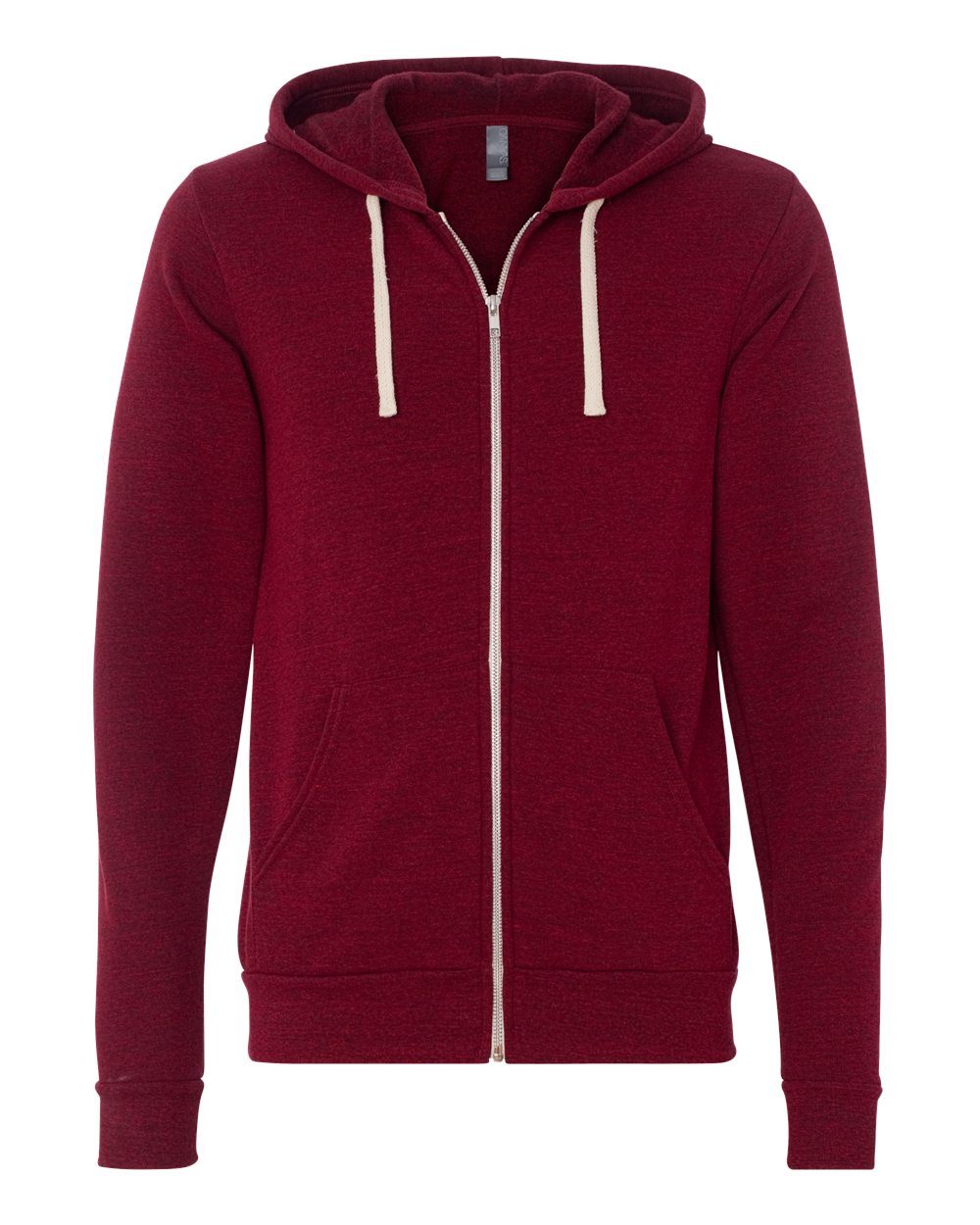 Unisex Triblend Sponge Fleece Full-Zip Hoodie Sweatshirt - 3909 8