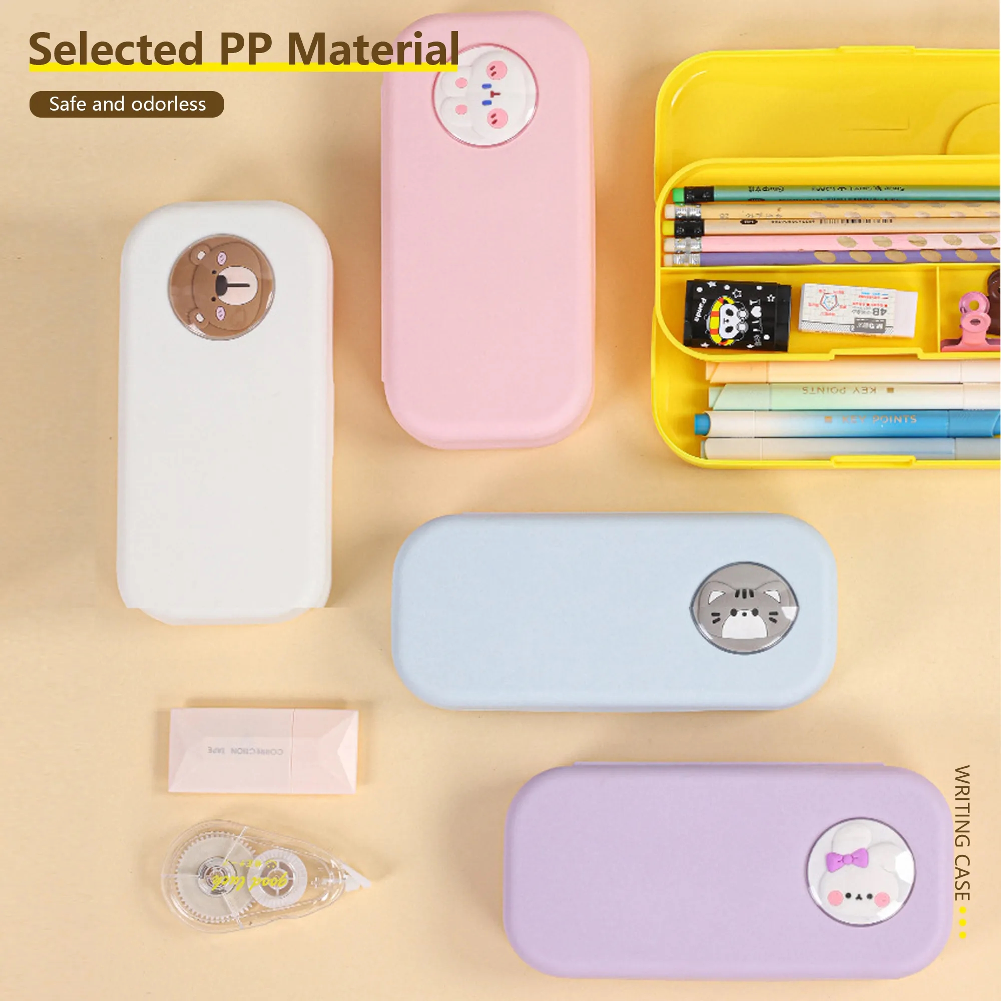 Large Capacity Double-Layer Pencil Case 3