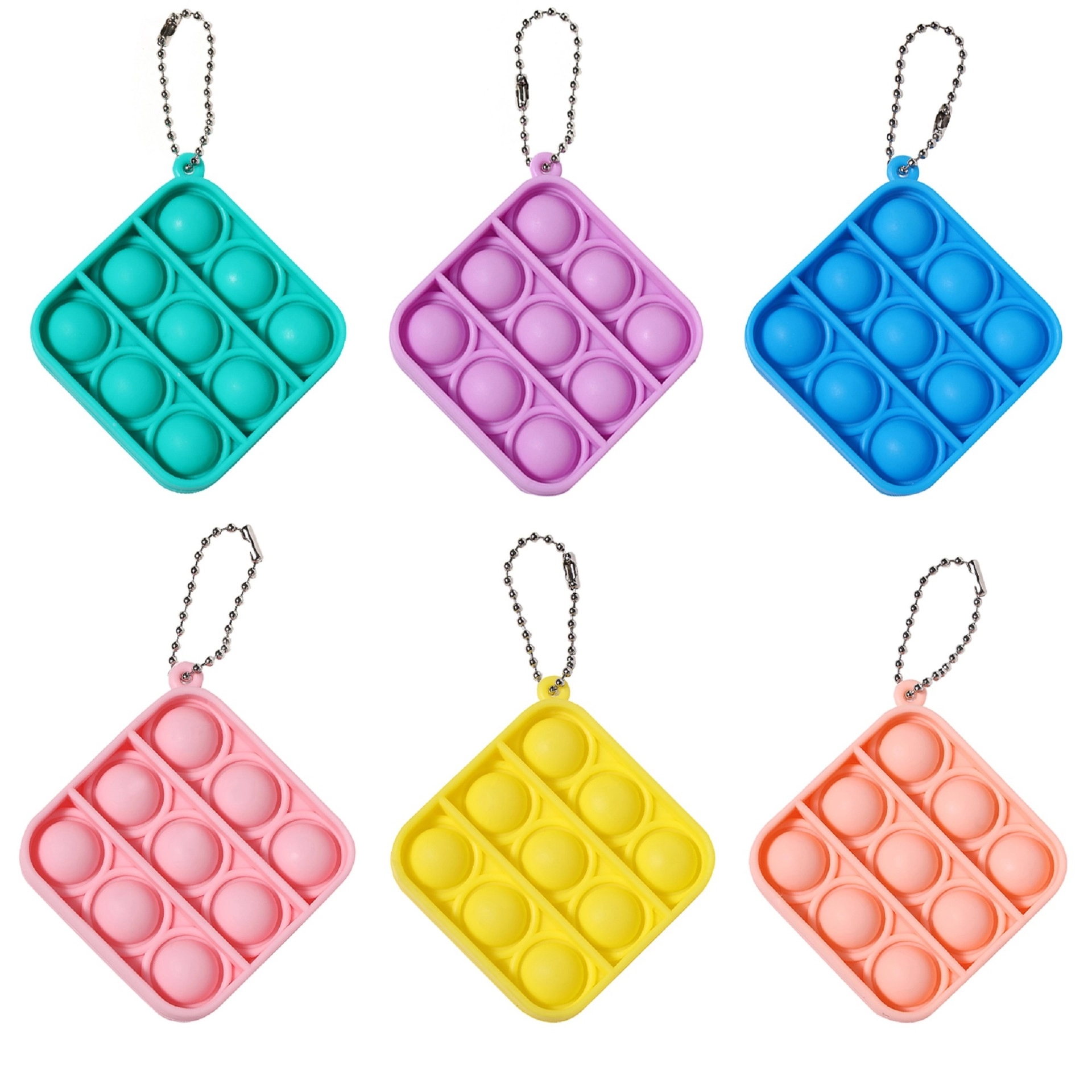 Square Push Pop Keychain 2