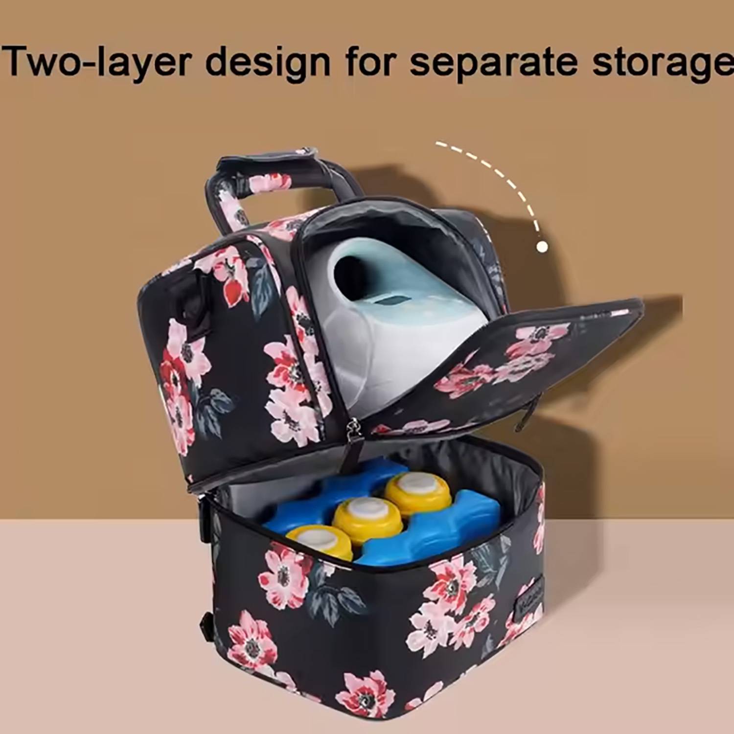 Double Layer Breast Milk Baby Bottle Cooler Bag 5