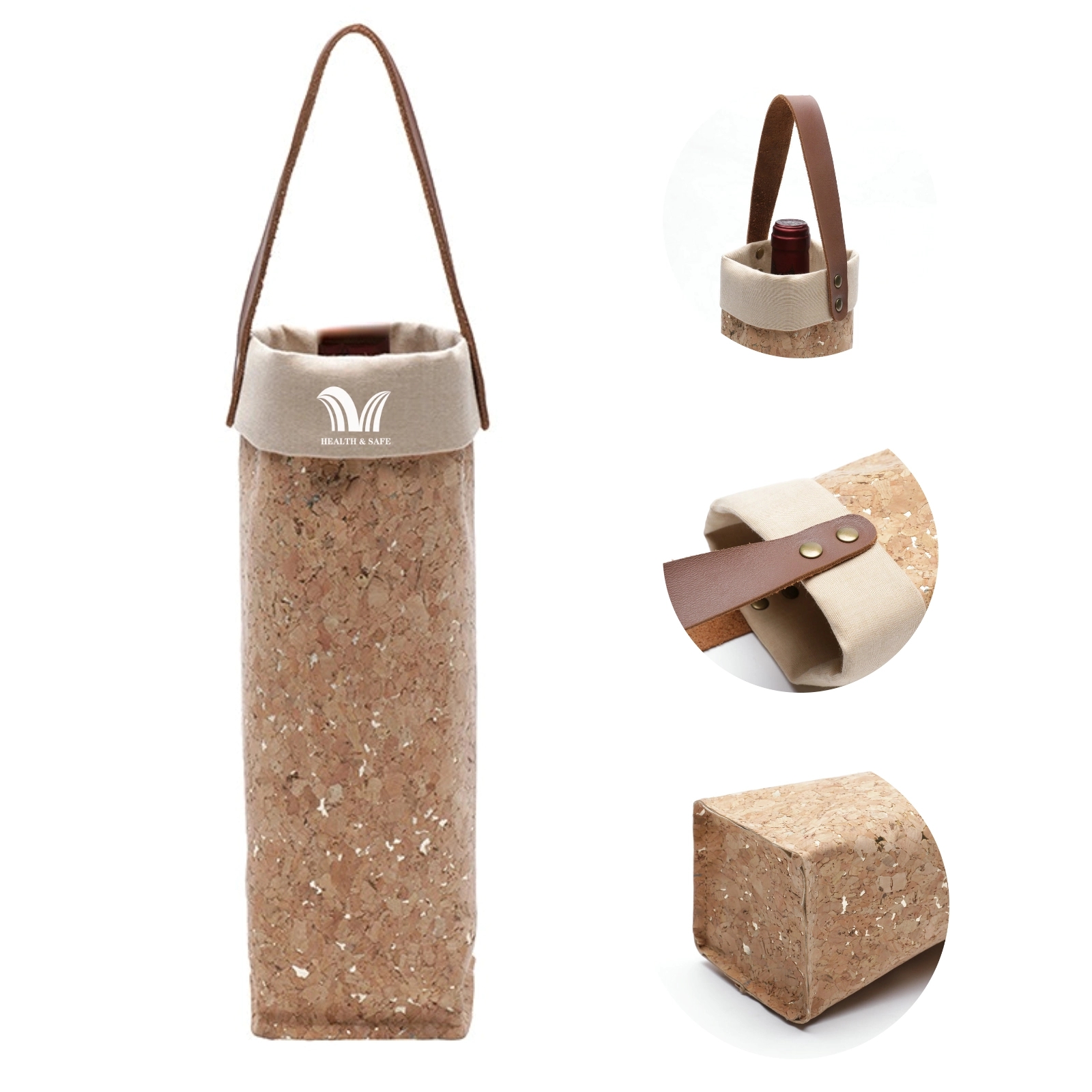 Open Single Waterproof Leather Wine Packaging Gift Bag 3