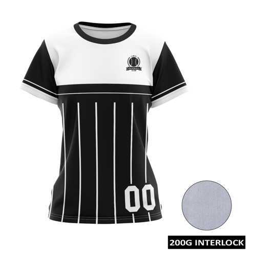 Women's Sublimation Baseball Fanwear Jersey (Crew or V) - 2