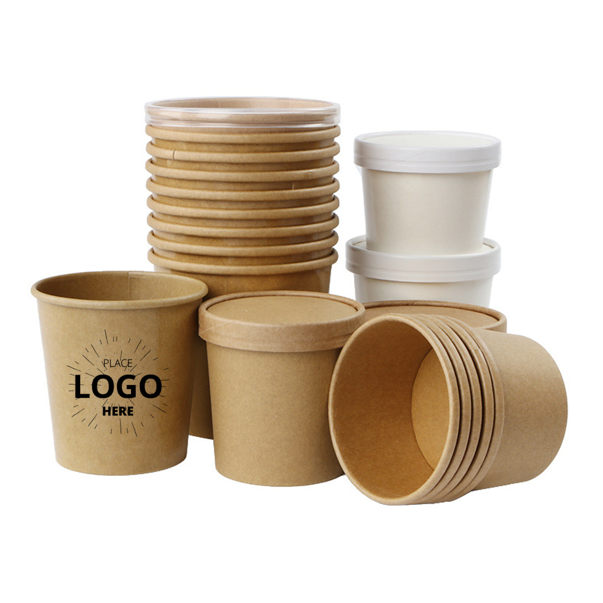 8oz Ice Cream Cup With Lid 1