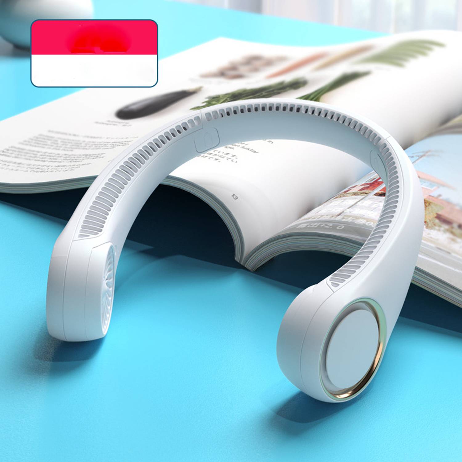 USB Portable Mini Lazy Neck Hanging Charging Small Fan 3