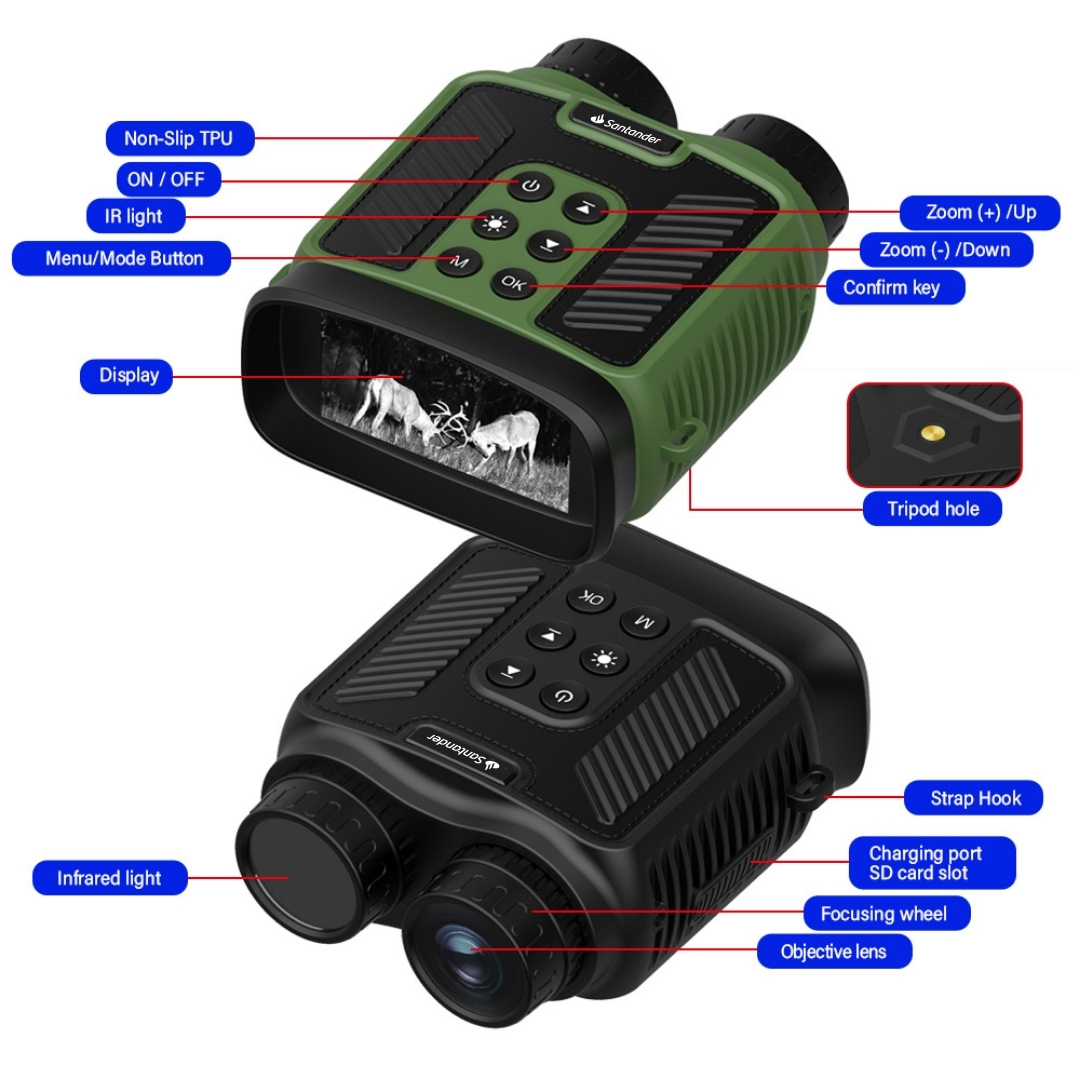 Infrared Night Vision Binoculars with 4K Video and 8x Digital Zoom 9