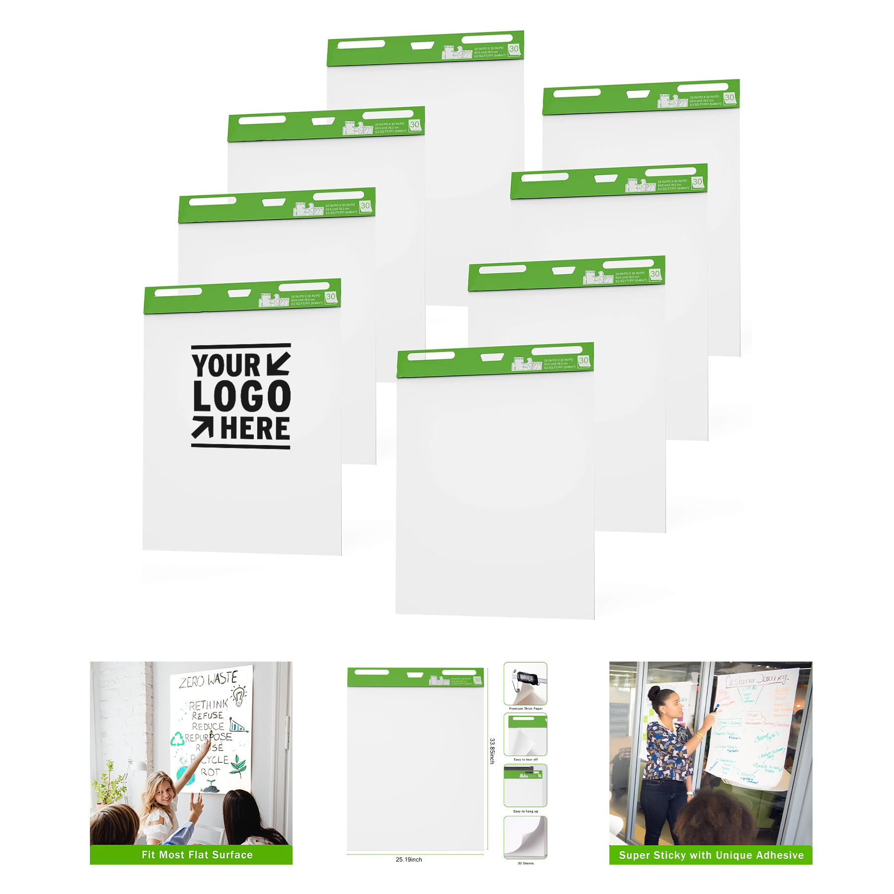 25" x 30" 30 Sheets Easel Pads Self Sticky Anchor Chart Paper