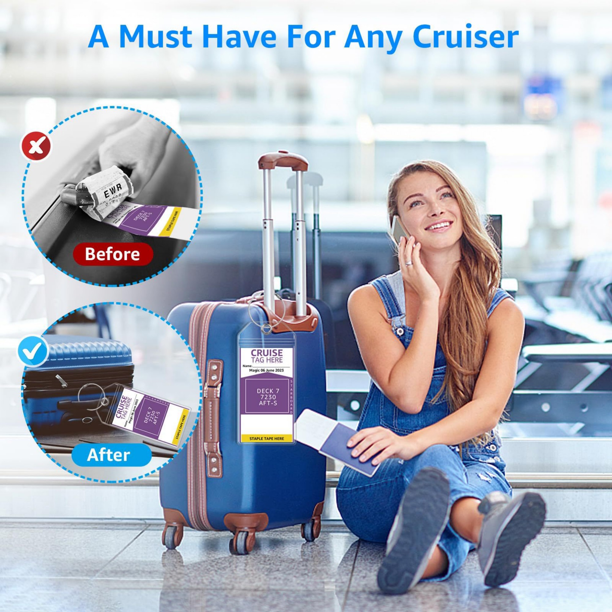 Vertical Clear Luggage Tag 4