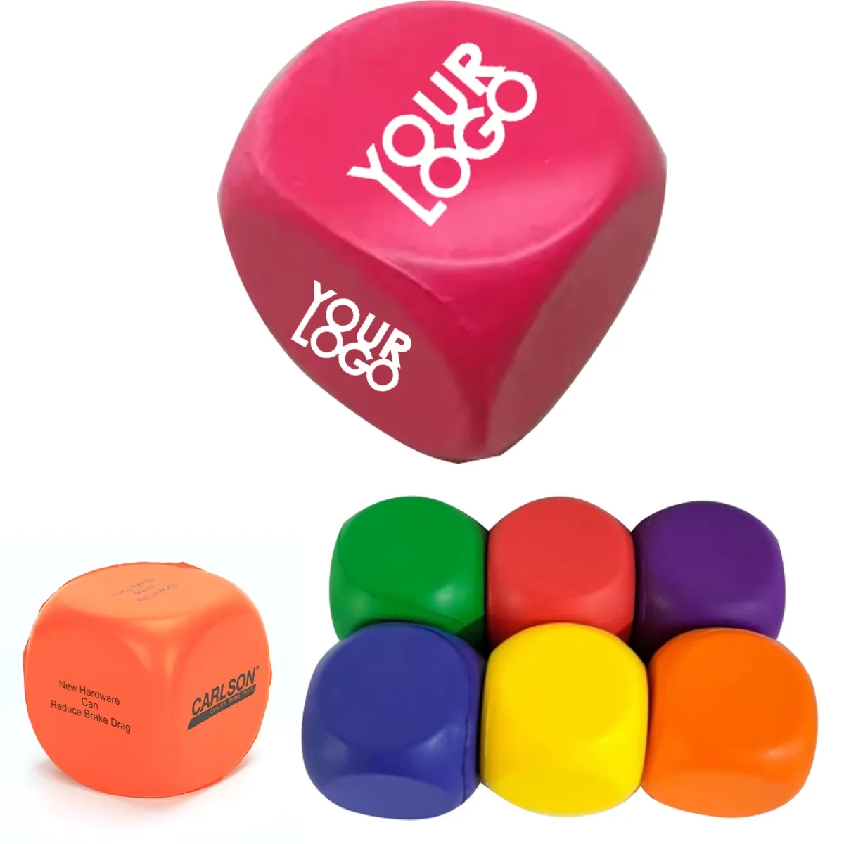 2.2" Squishy Foam Dice Relievers Stress Balls 3