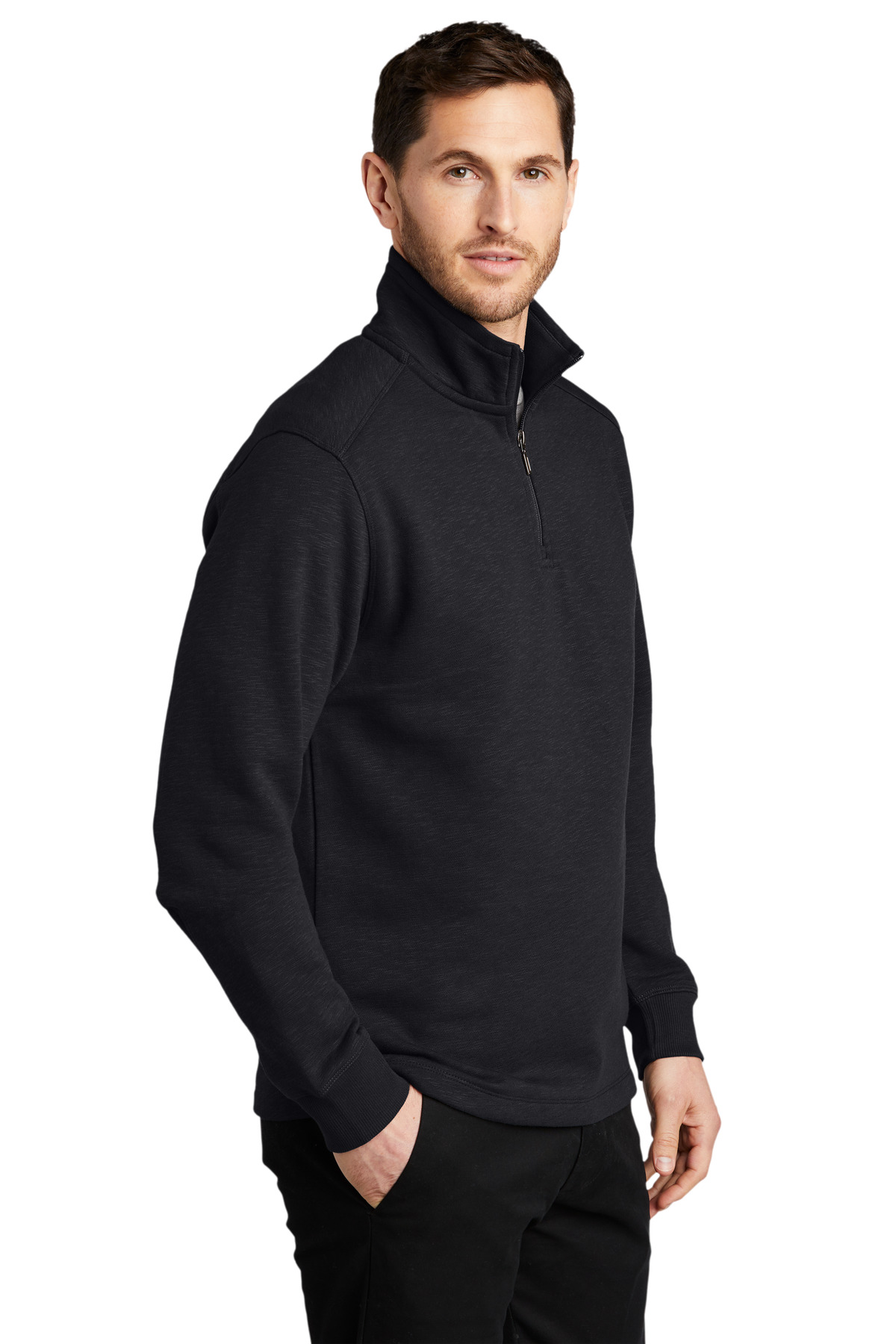 Slub Fleece 1/4-Zip Pullover