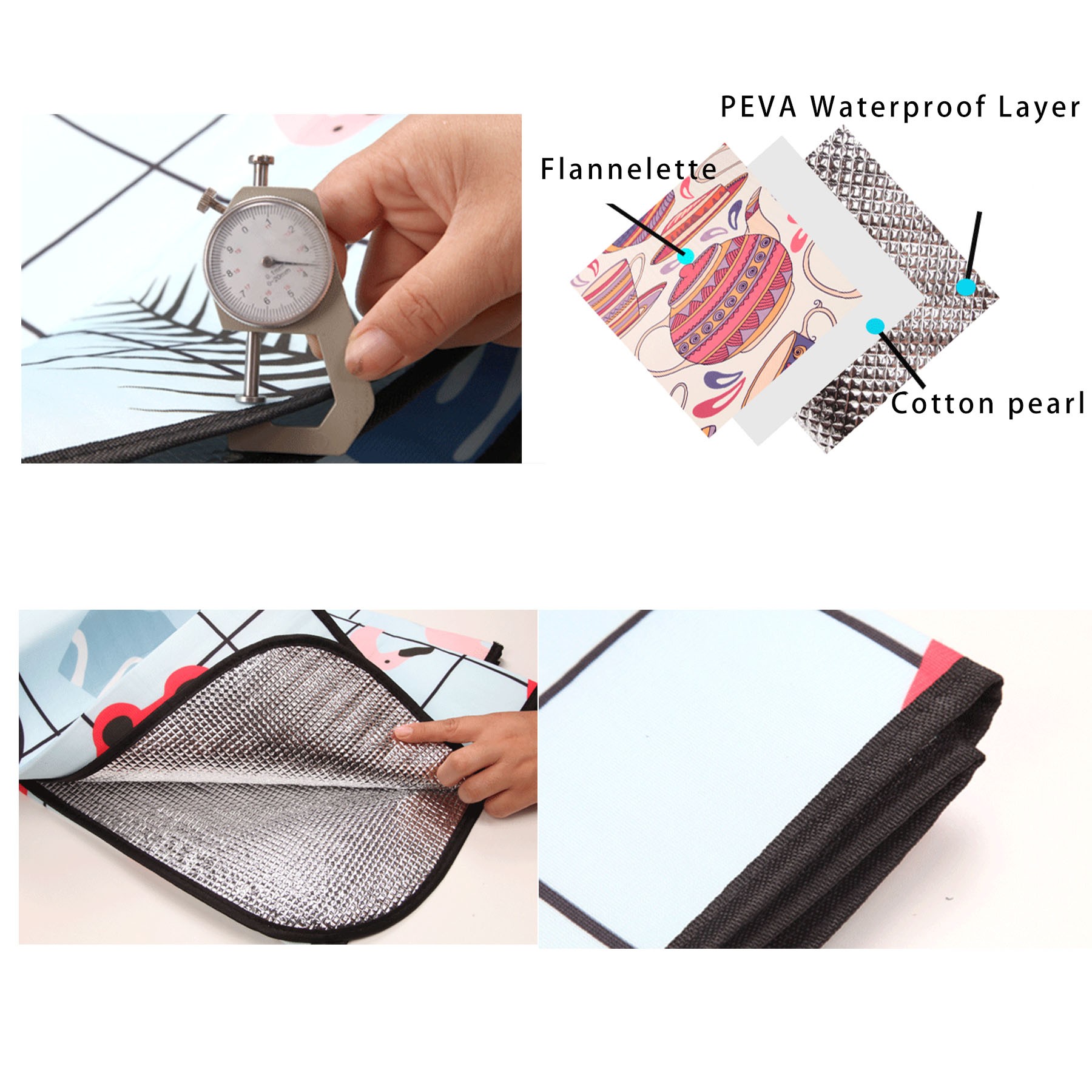 Custom Cartoon Design Waterproof Picnic Mat 3