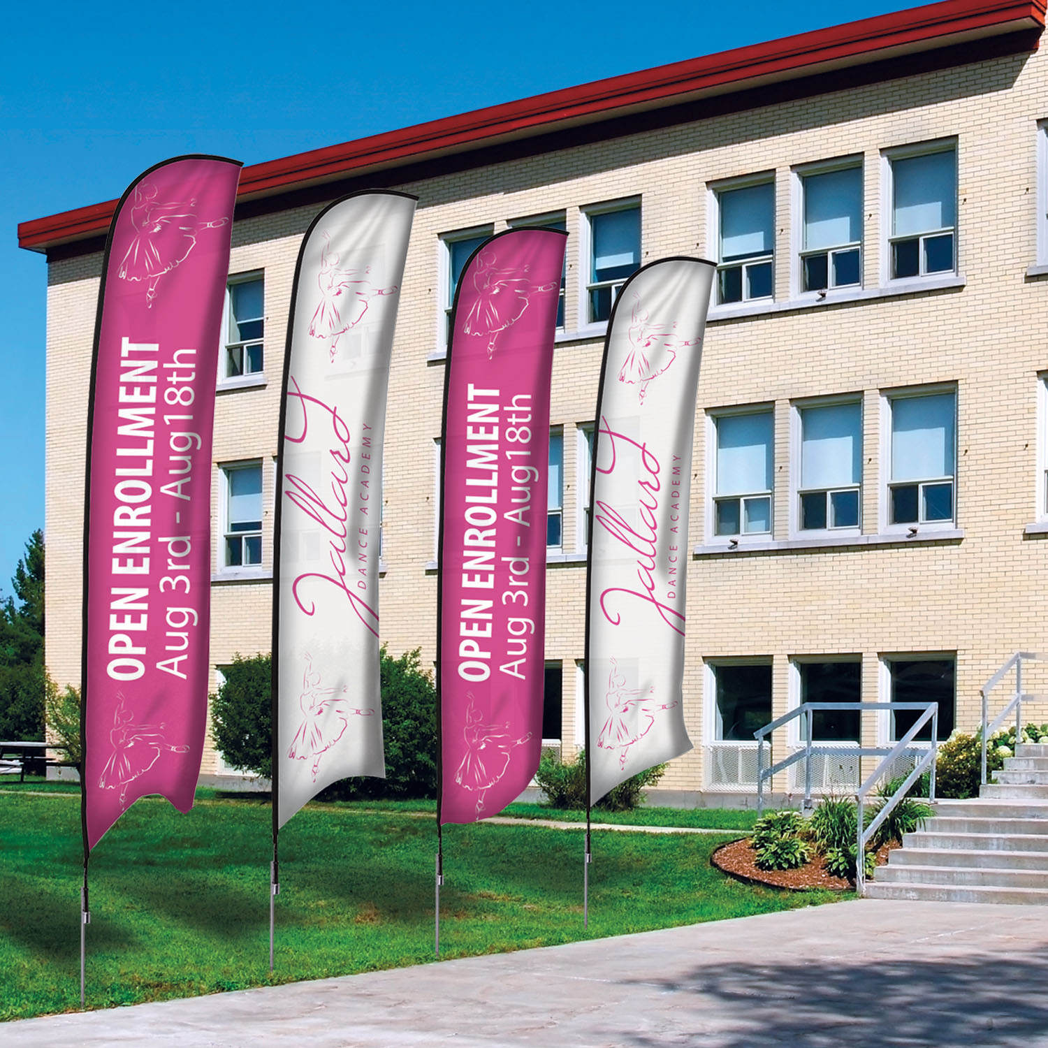 17' Premium Razor Sail Sign Kit (Single-Sided with Ground Spike) 5