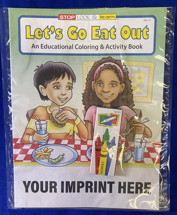 COLORING SET - Let's Go Eat Out Coloring Book Fun Pack 4