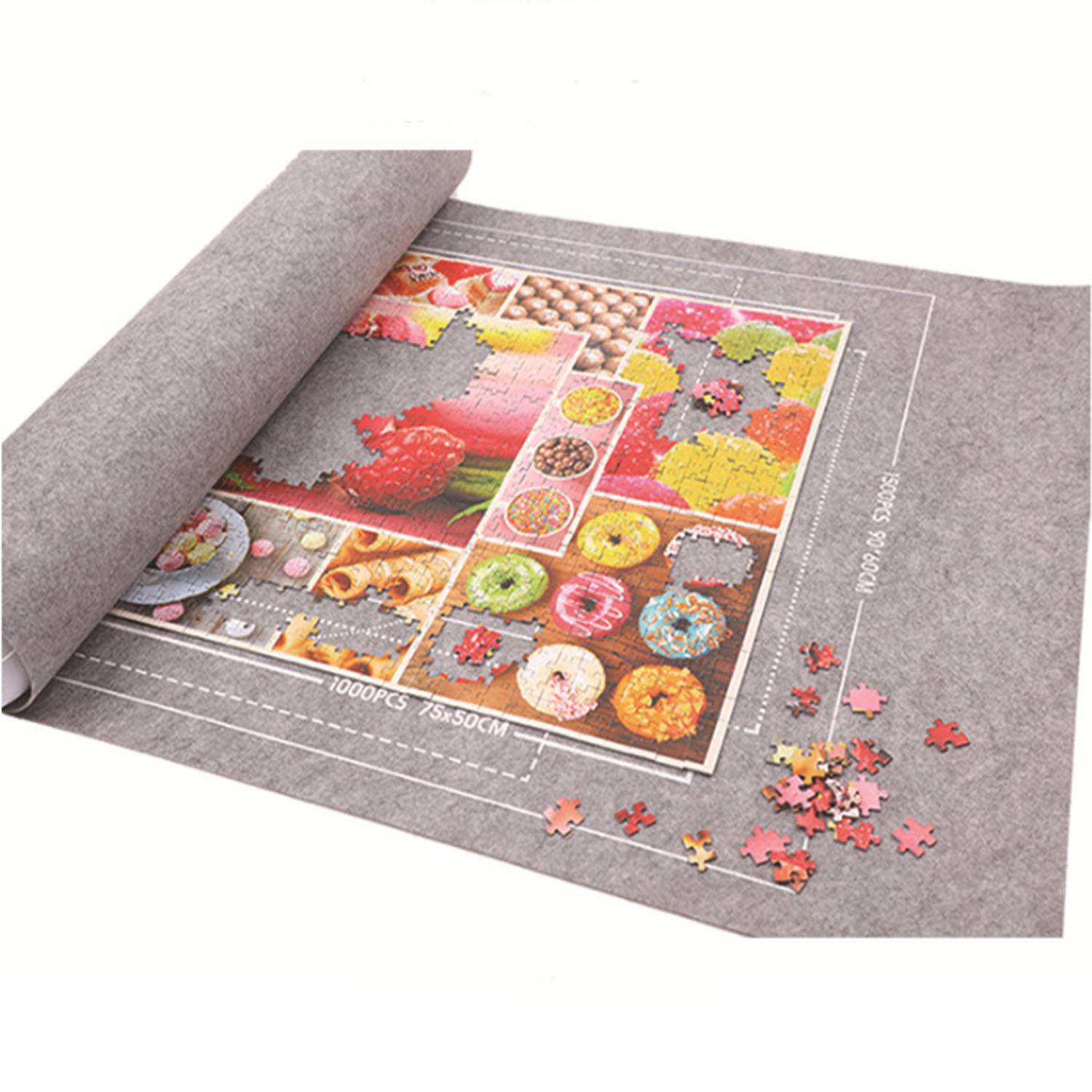 No-Crease Roll-Up Puzzle Mat with Storage Bag 6