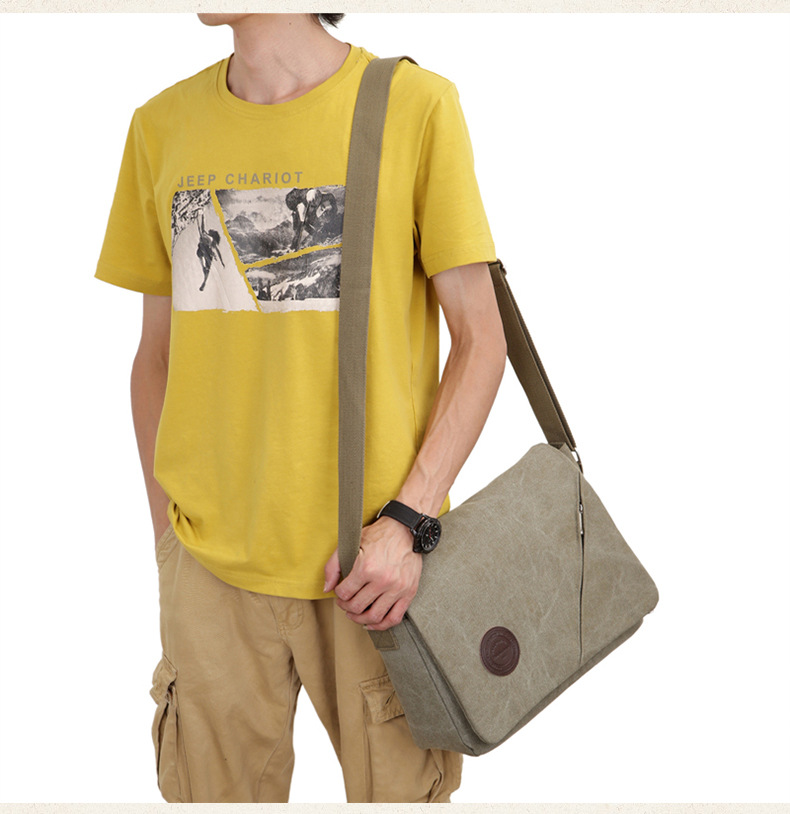 Canvas Messenger Crossbody Satchel Bag 3