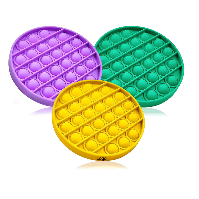 Round Silicone Push Pop Bubble Fidge Toy 2