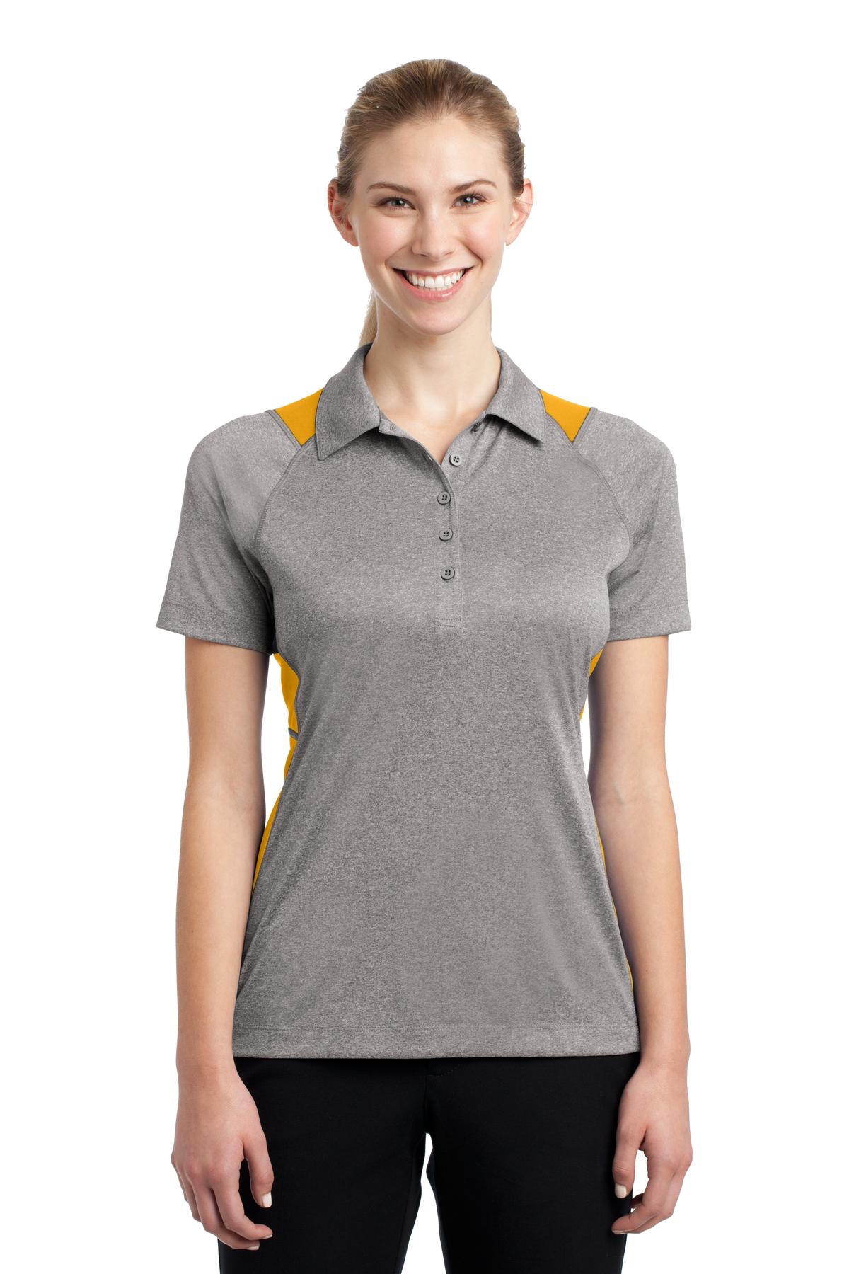 Sport-Tek® Women's Heather Colorblock Contender Polo 3