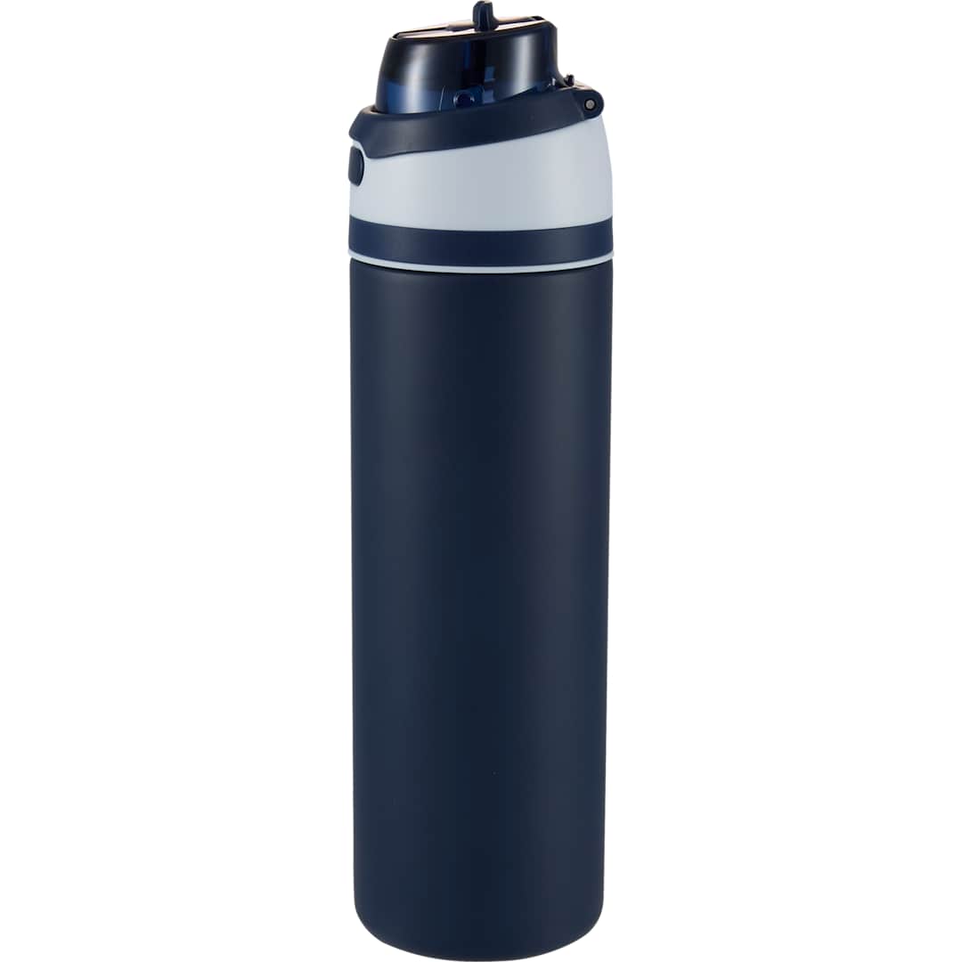 Elvin 28oz Recycled Stainless Flip Straw Bottle, custom water bottle with logo imprint 32