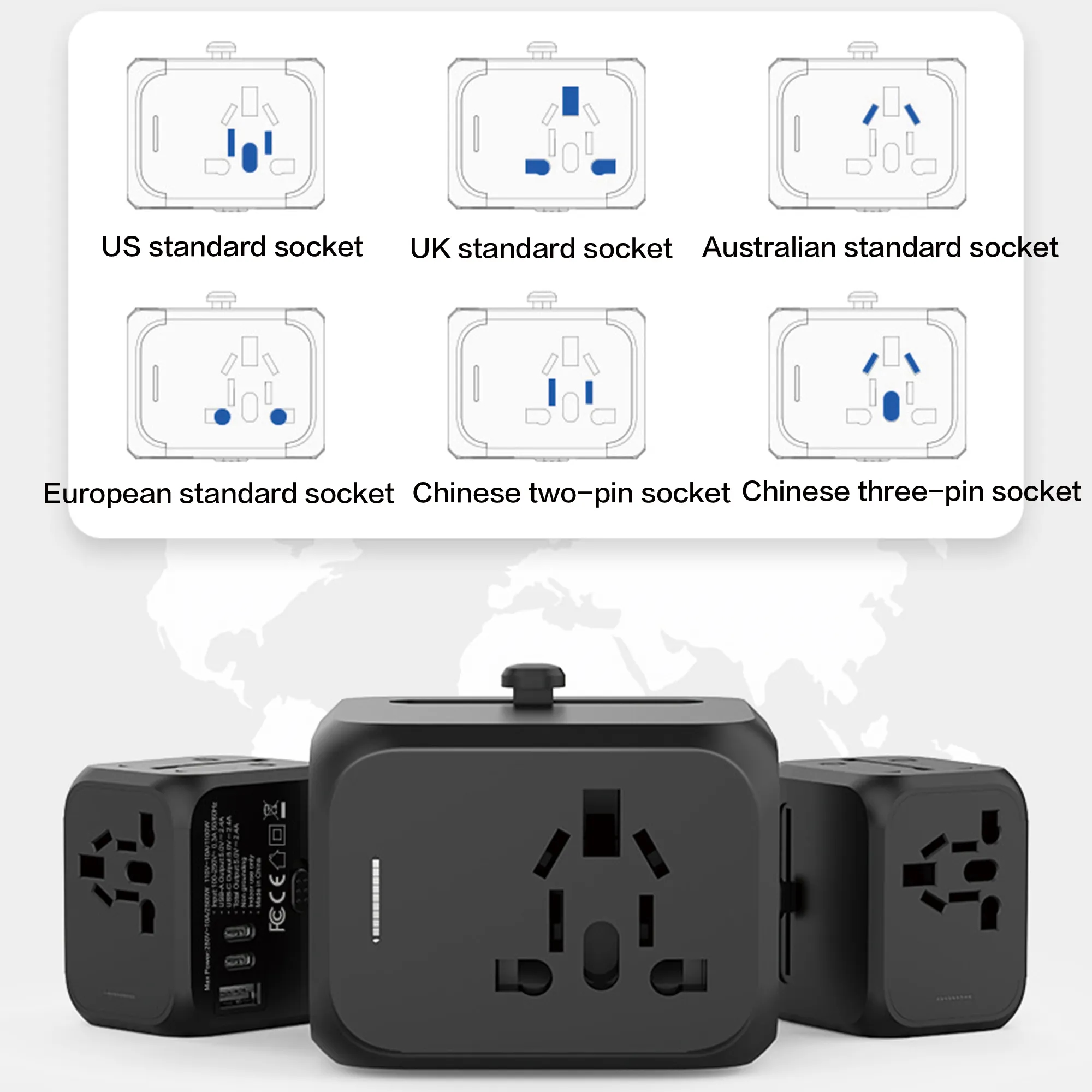 Global Universal Multi Functional Travel Adapter 5