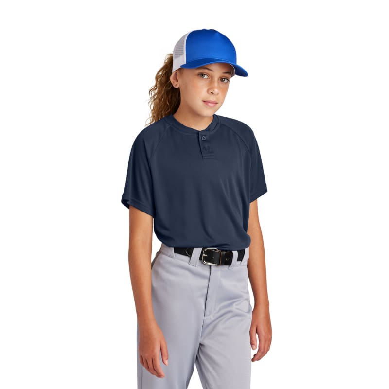 Sport-Tek Youth PosiCharge Competitor 2-Button Henley 23
