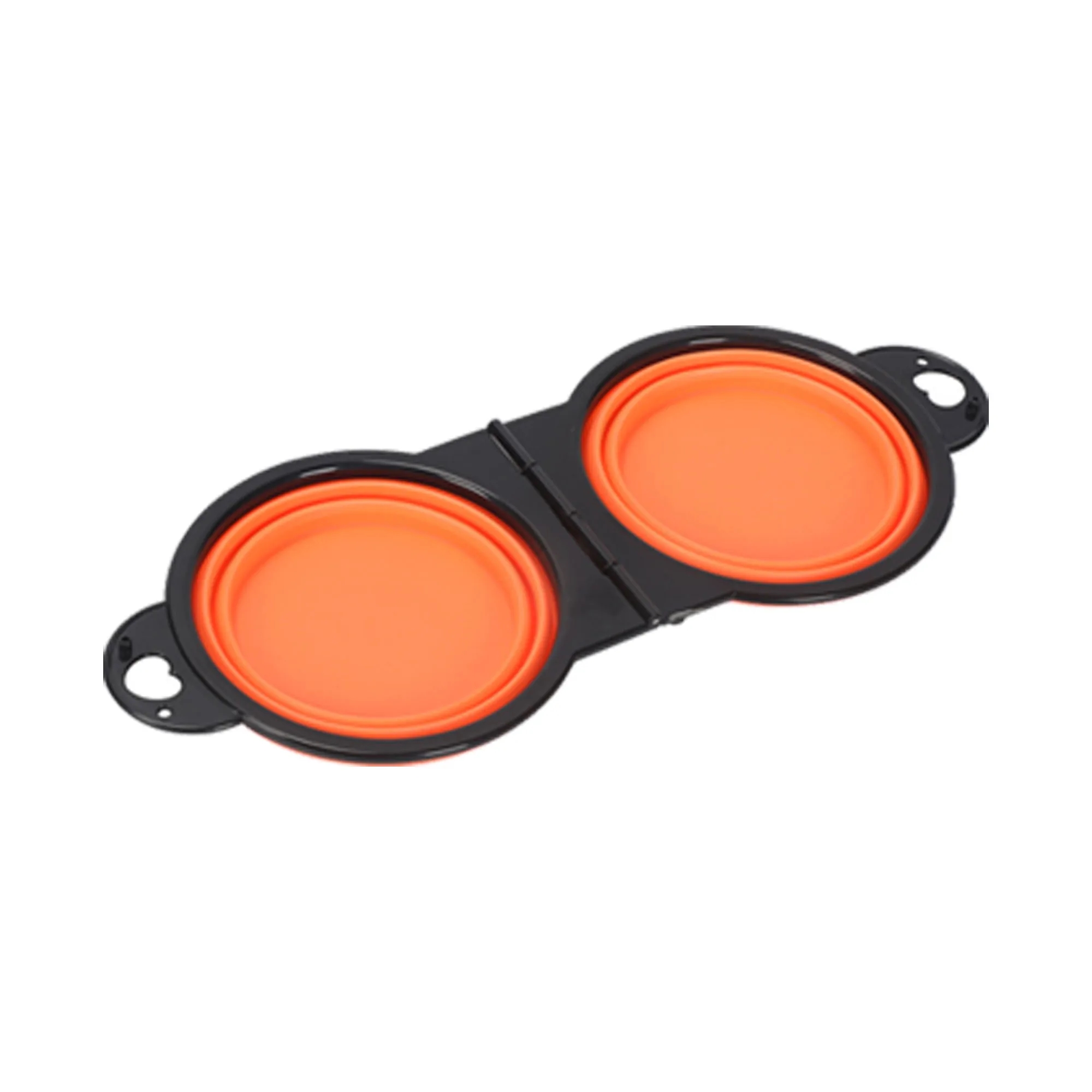 Collapsible Dog Dual Bowls with Carabiner 7