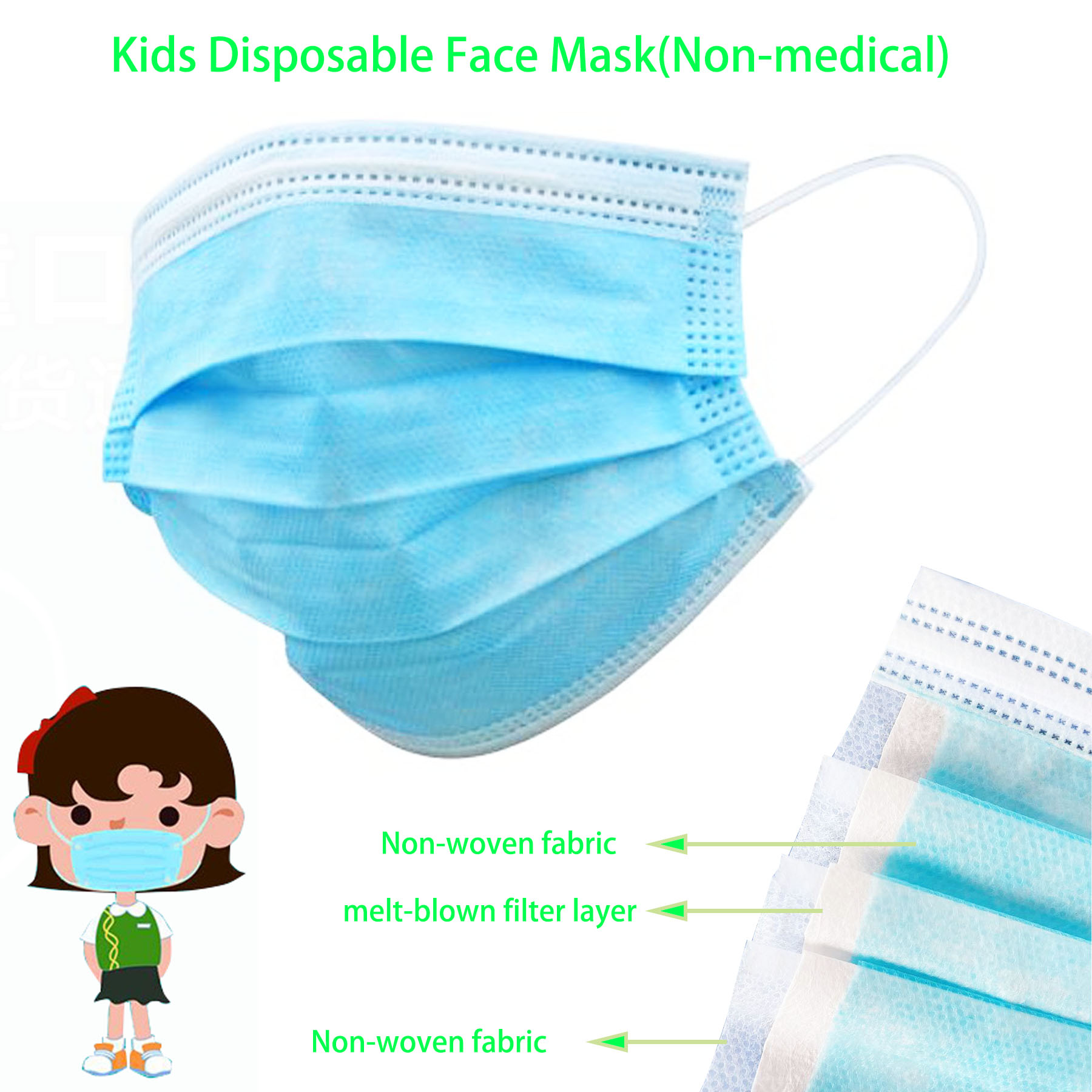3 Ply Kids Disposable Mask 1