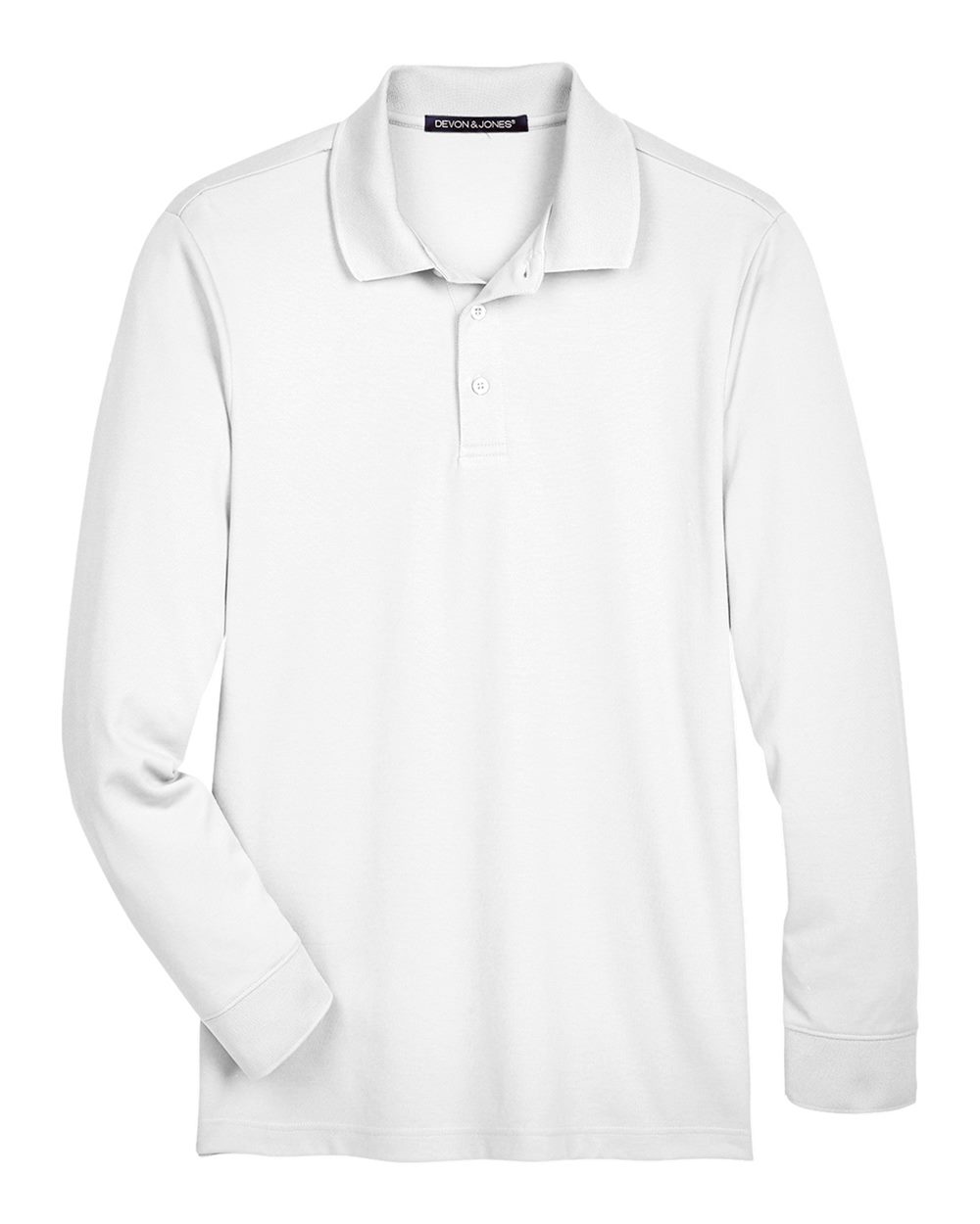 Men's Tall CrownLux Performance® Plaited Long Sleeve Polo - DG20LT 28