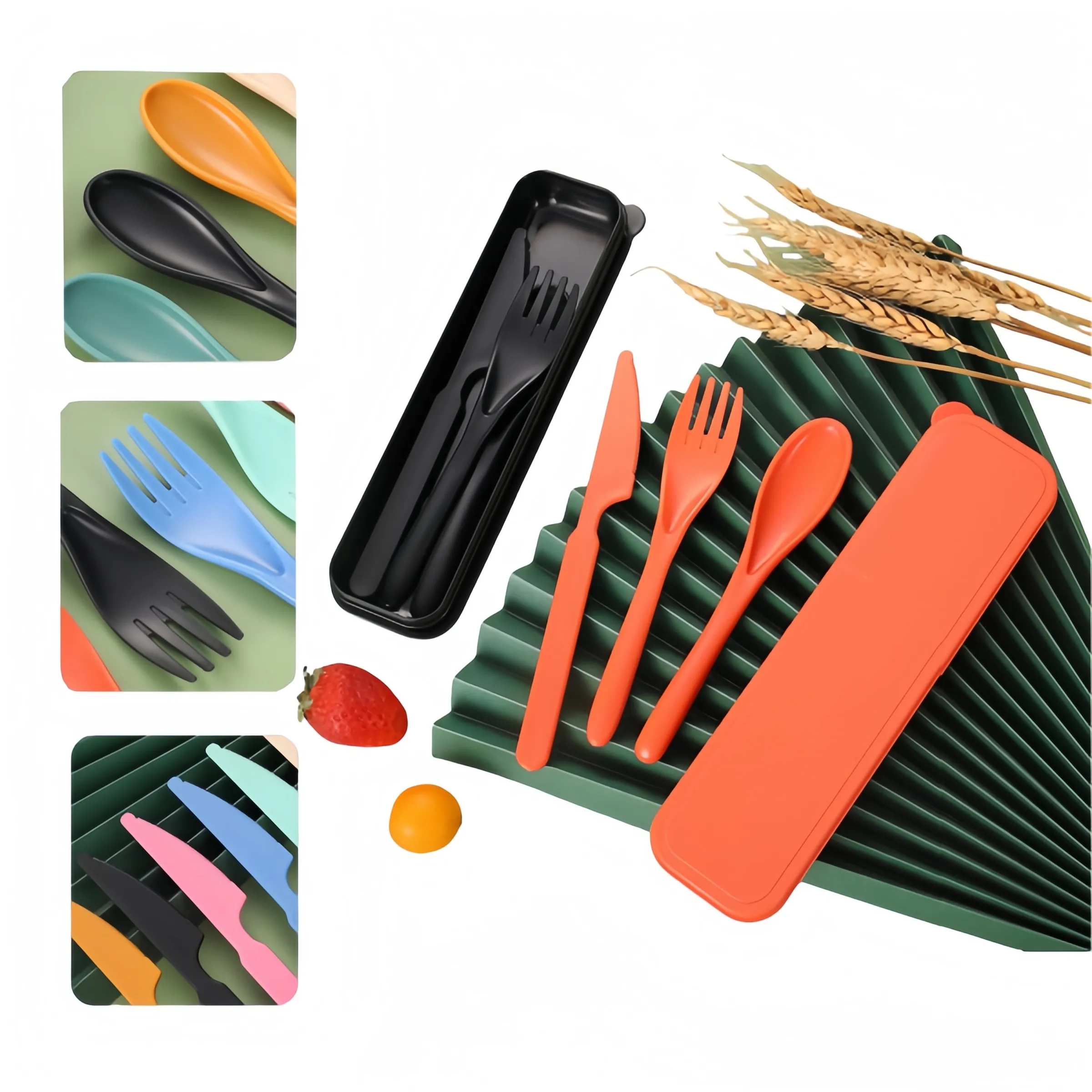 Outdoor camping reusable tableware set 2