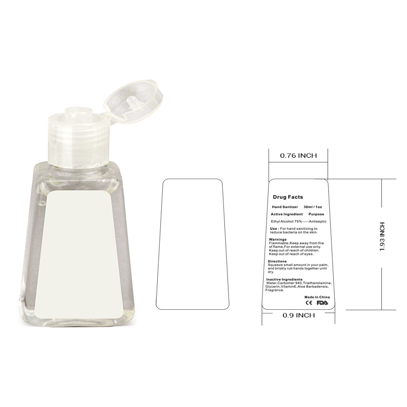 Hand Sanitizer Gel, 1 oz. - Printed 2