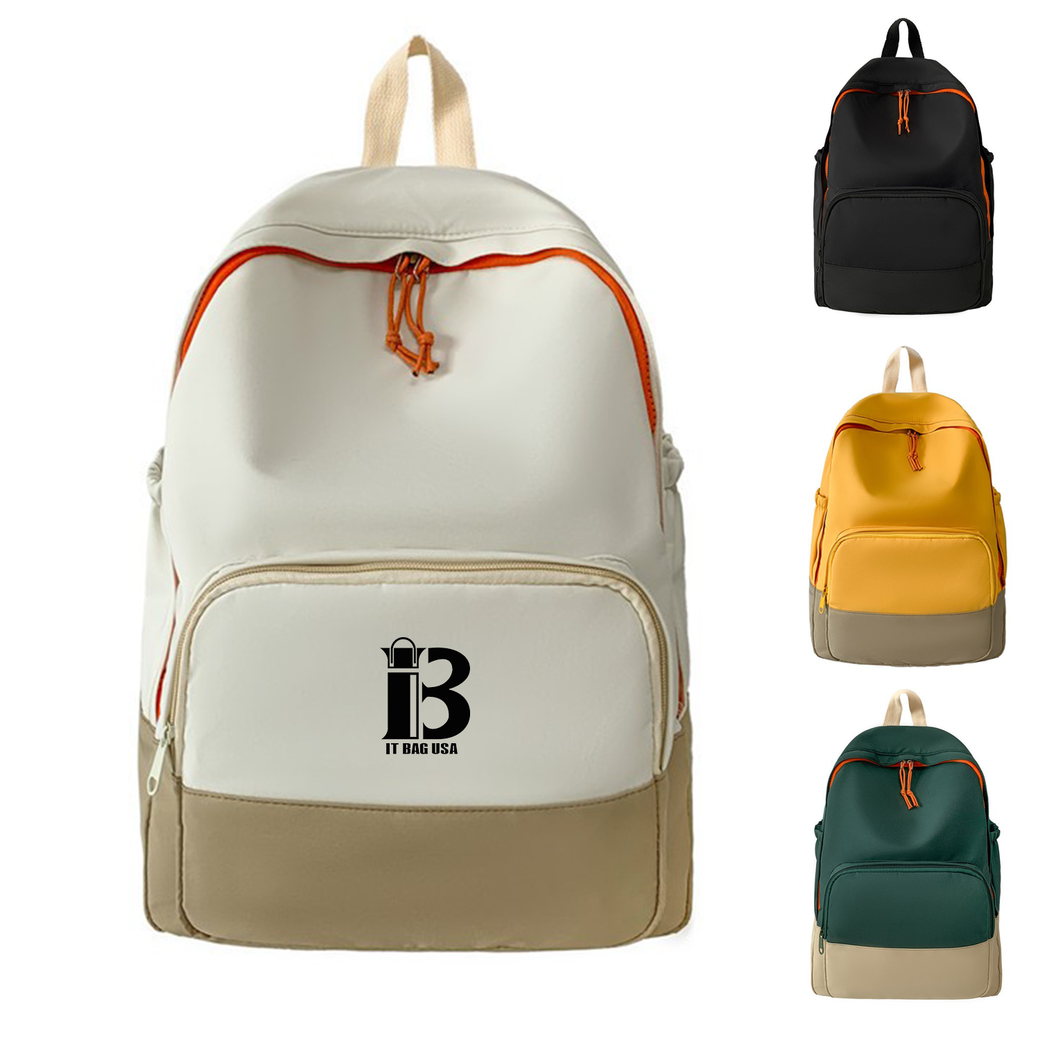 Large Capacity Nylon Fashion Backpack, custom backpack with logo imprint 1