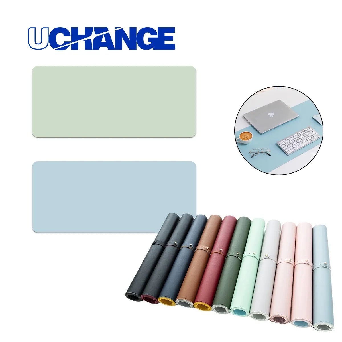 Large PU Leather Desk Pad With Non Slip Base 11