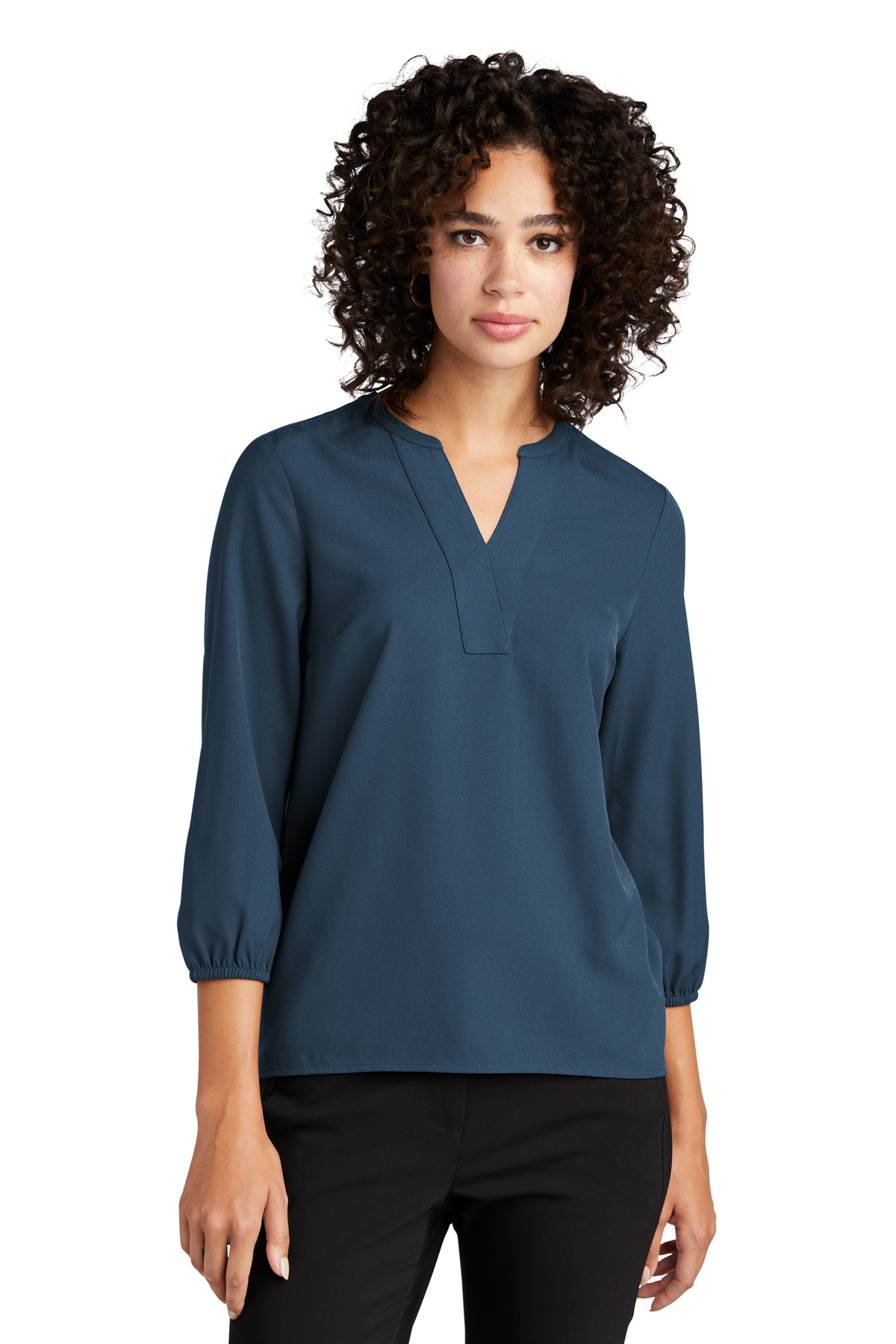 Mercer+Mettle Women's Stretch Crepe 3/4-Sleeve Blouse MM2011 40