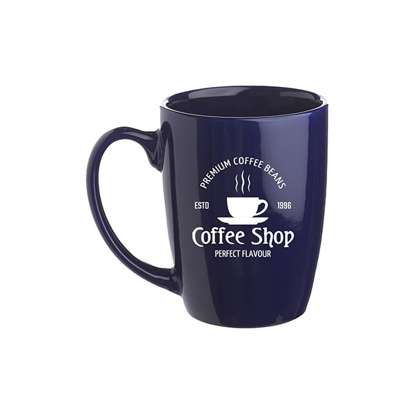 Ceramic Solid Color Curved Mug, 12 oz. 5