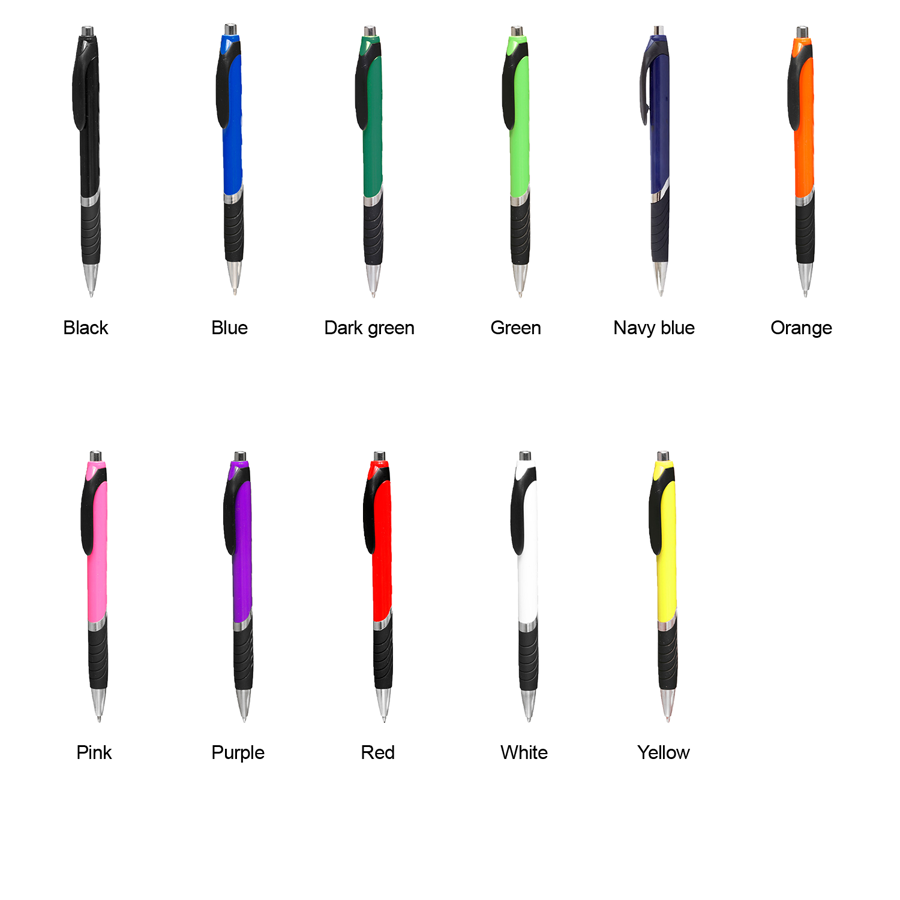 Bright Colored Ballpoint Pens with Grip