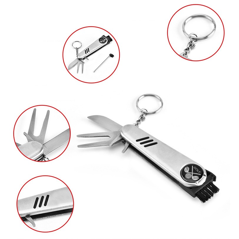 Stainless Steel Key Chain Pocket Golf Multi-Tool 3