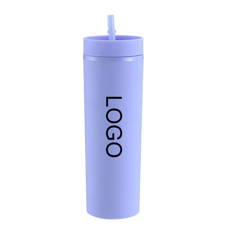 16 Ounce Double Layer Straight Straw Water Cup 5