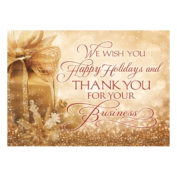 Gold Joy Holiday Greeting Card 1
