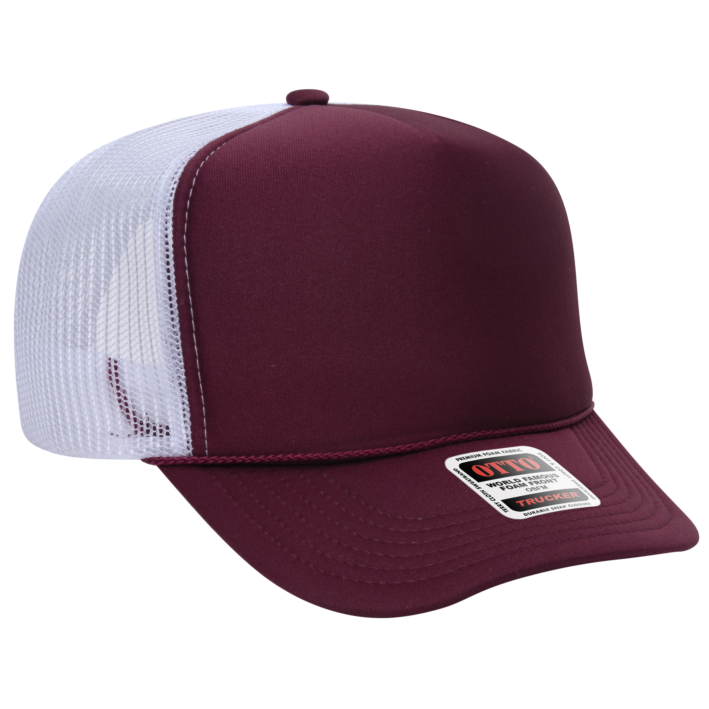 OTTO CAP® 5 Panel High Crown Mesh Back Trucker Hat 238