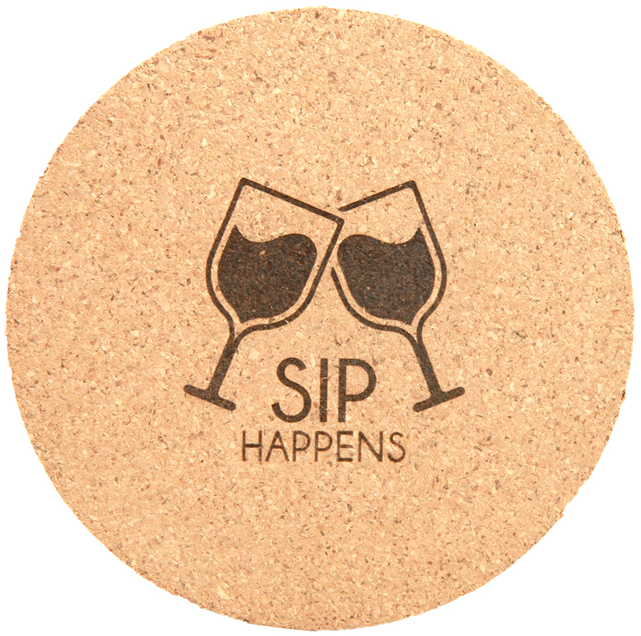 4" Round Cork Coaster