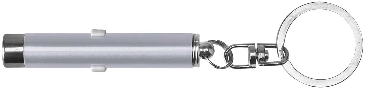Dual function laser pointer and super bright LED flashlight with keychain. 2