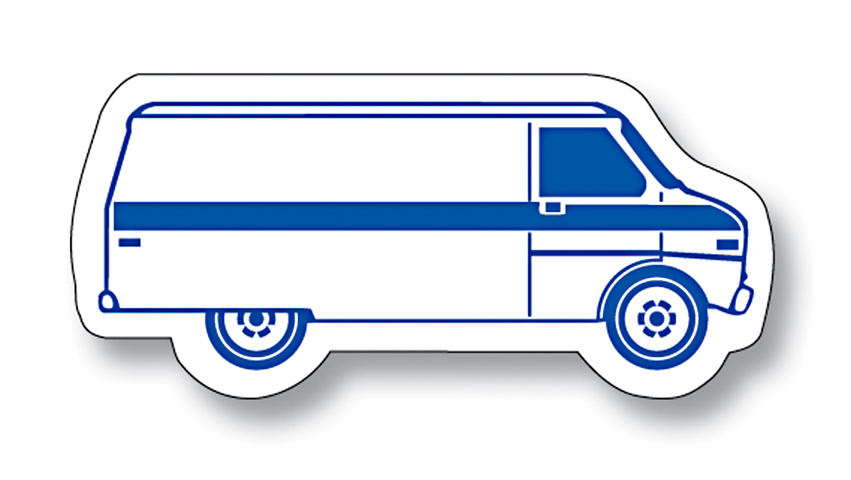 Magnet - Van Shape (3.125x1.4375) - 30 Mil. 2