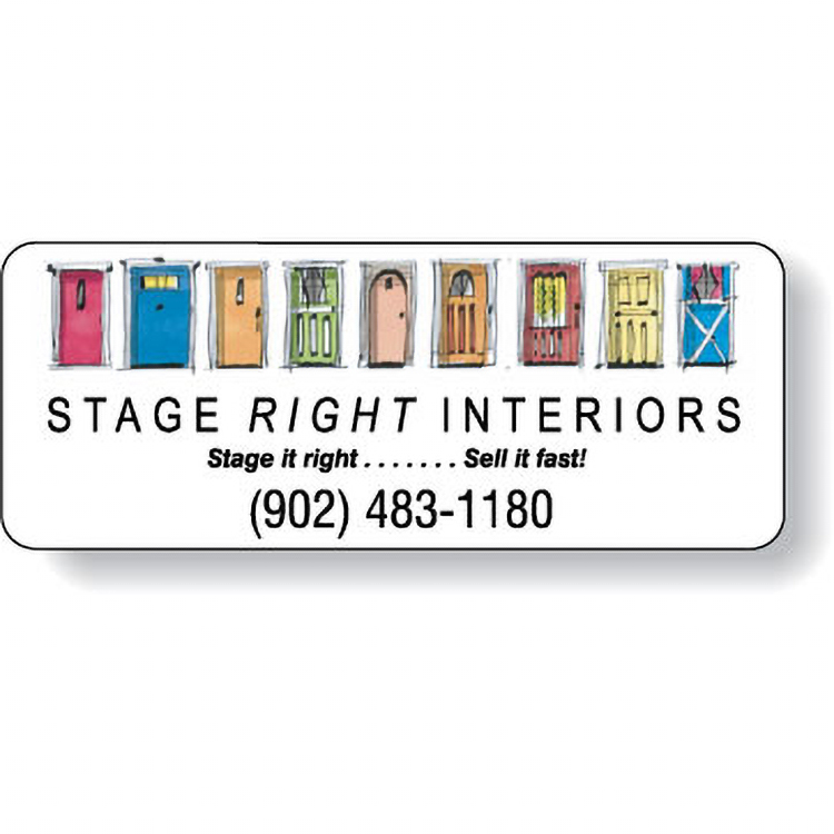 White Gloss 4 Colour Process Paper Roll Label Stock Rectangle (1.5"x3")