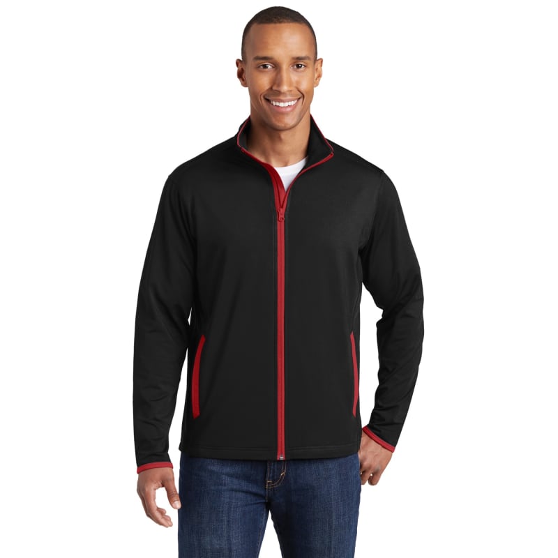 Sport-Tek Sport-Wick Stretch Contrast Full-Zip Jacket. 14